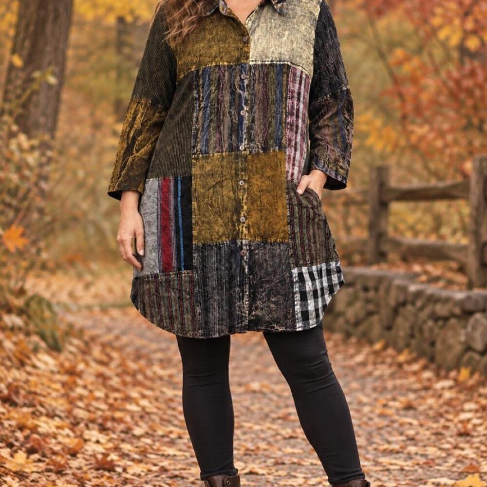 A beautifully unique patchwork tunic
